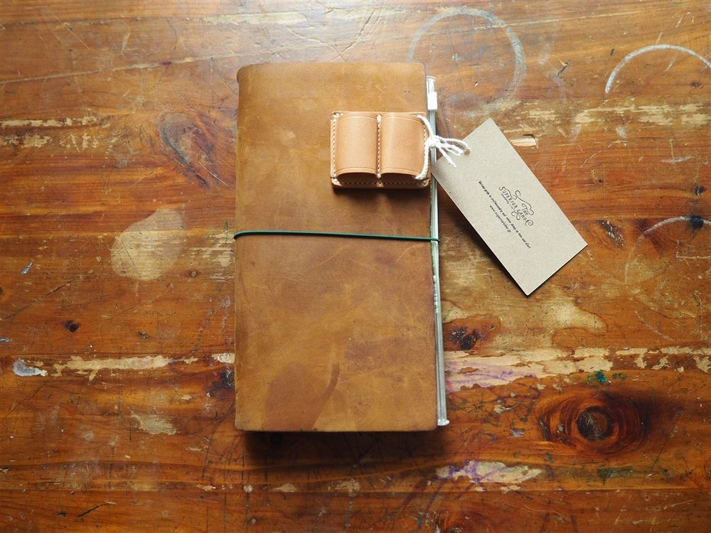The Superior Labor - Leather Clip 2-Pen Holder - Natural - Image 3