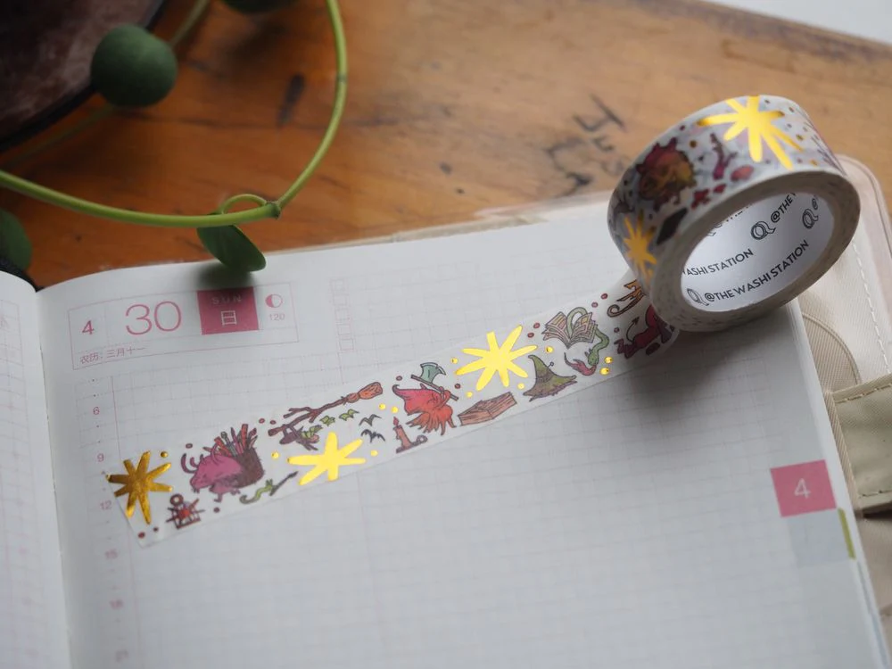 The Washi Station - Comic Fiends Gold Foil Washi Tape