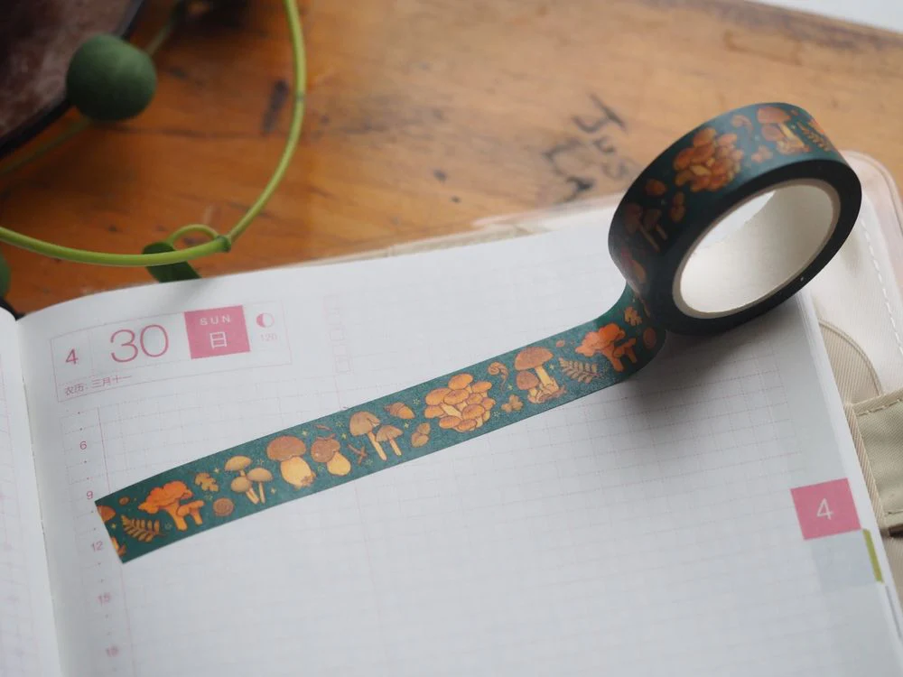 The Washi Station - Lianne Pflug's Teal Mushroom Washi Tape