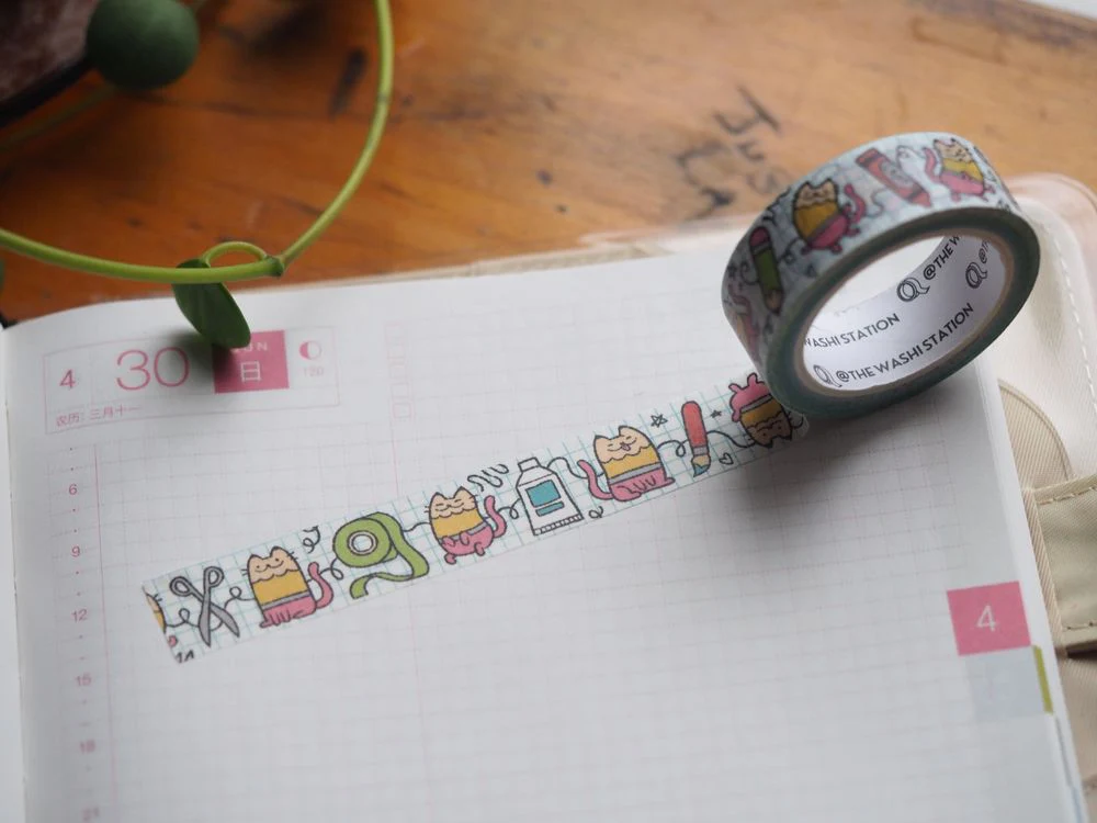 The Washi Station - Pencil Cat's Art Supplies Washi Tape