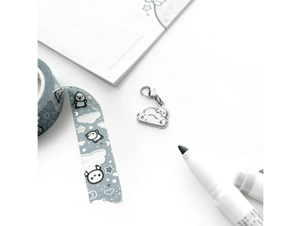 TheCoffeeMonsterzCo - Lobster Clasp Charm - Cloud Emoti