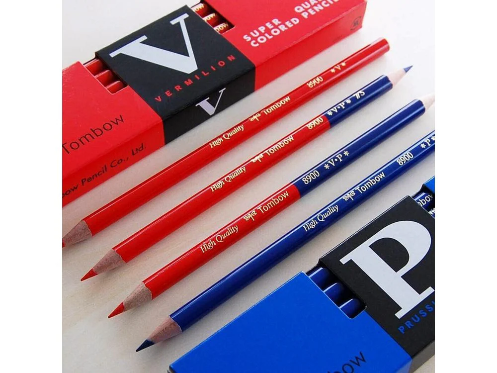 Tombow 8900-VP Red and Blue Pencil (Box of 12) - Image 2