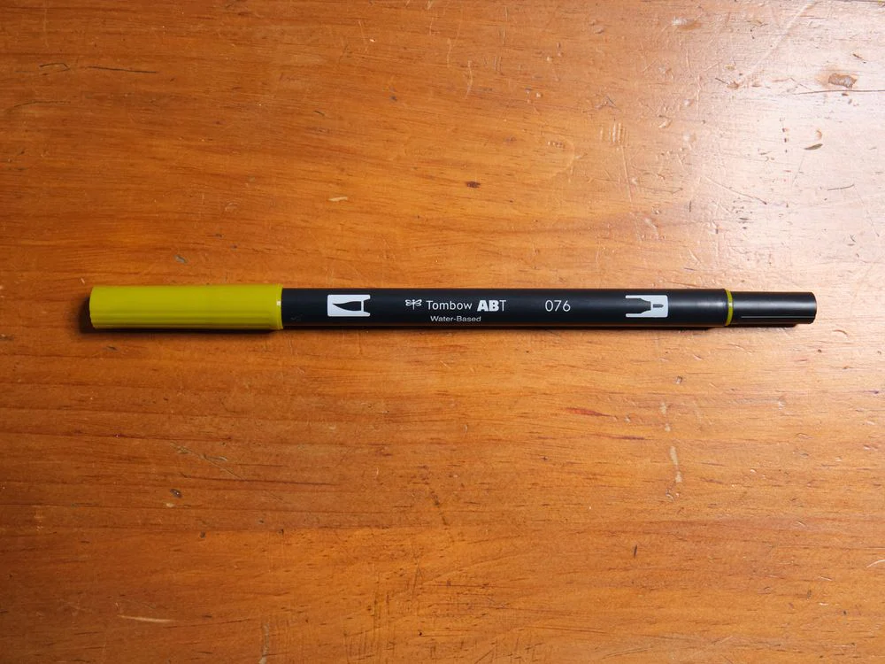 Tombow ABT Dual Brush - Green Ochre (076)