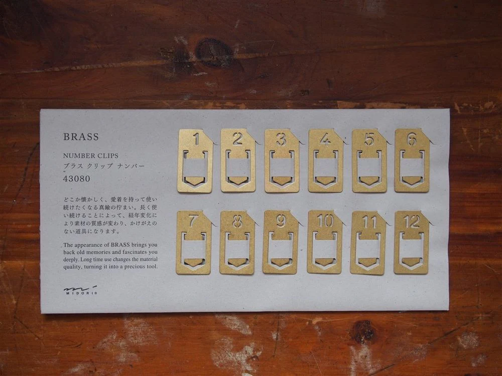 Traveler's Company Brass Number Clips