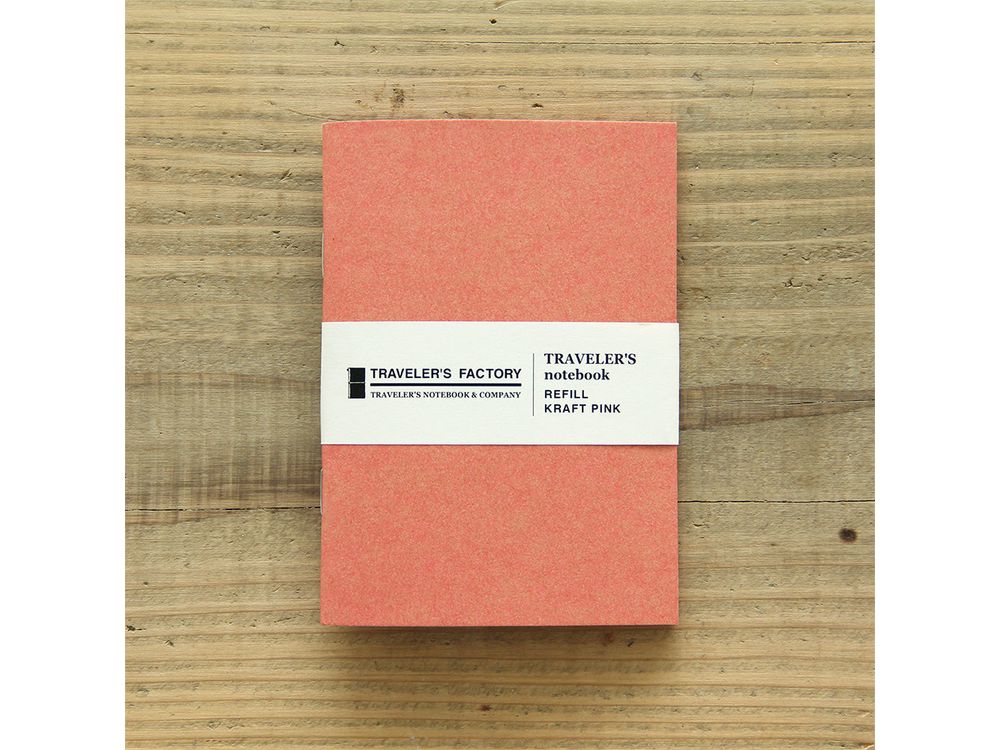 Traveler's Factory Passport Size Refill - Kraft Pink