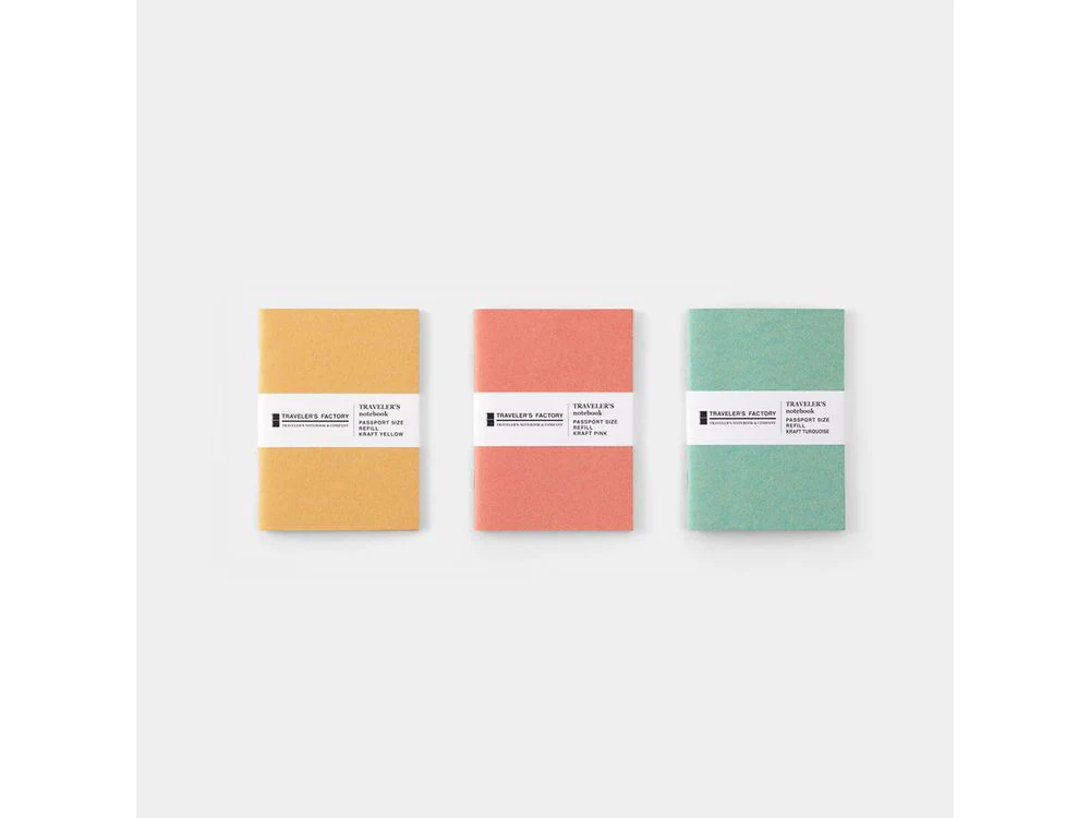 Traveler's Factory Passport Size Refill - Kraft Turquoise - Image 3