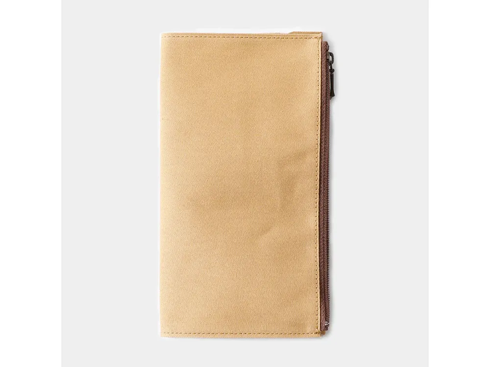 Traveler's Factory Regular Size - Cotton Zipper Case - Beige