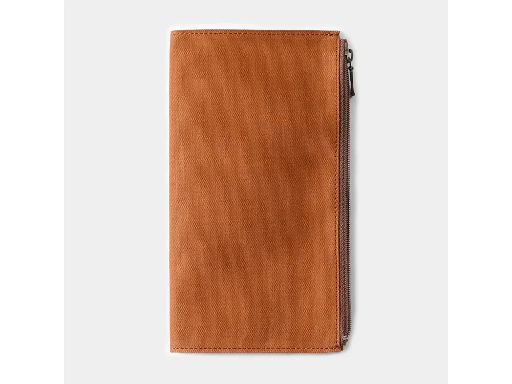 Traveler's Factory Regular Size - Cotton Zipper Case - Brown