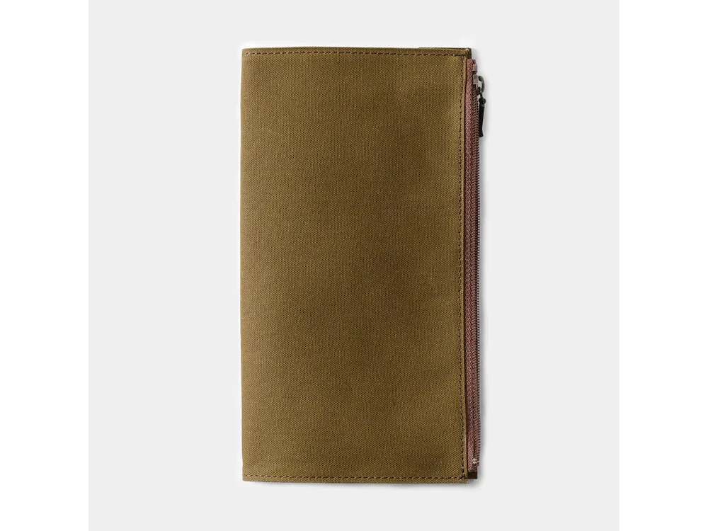 Traveler's Factory Regular Size - Cotton Zipper Case - Olive