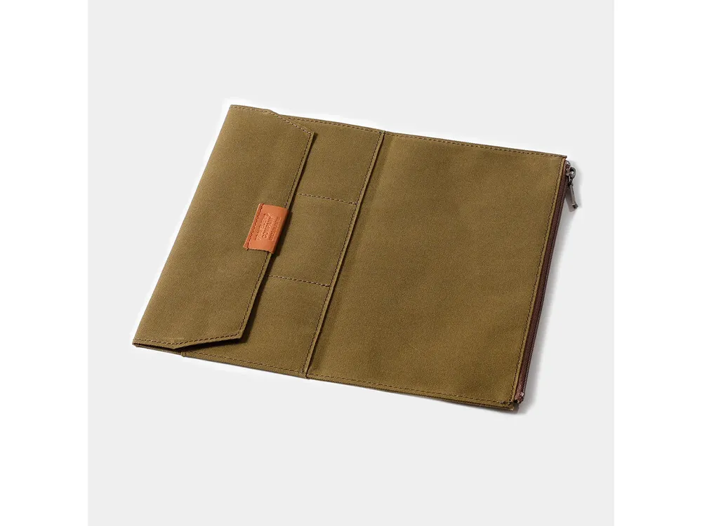 Traveler's Factory Regular Size - Cotton Zipper Case - Olive - Image 3