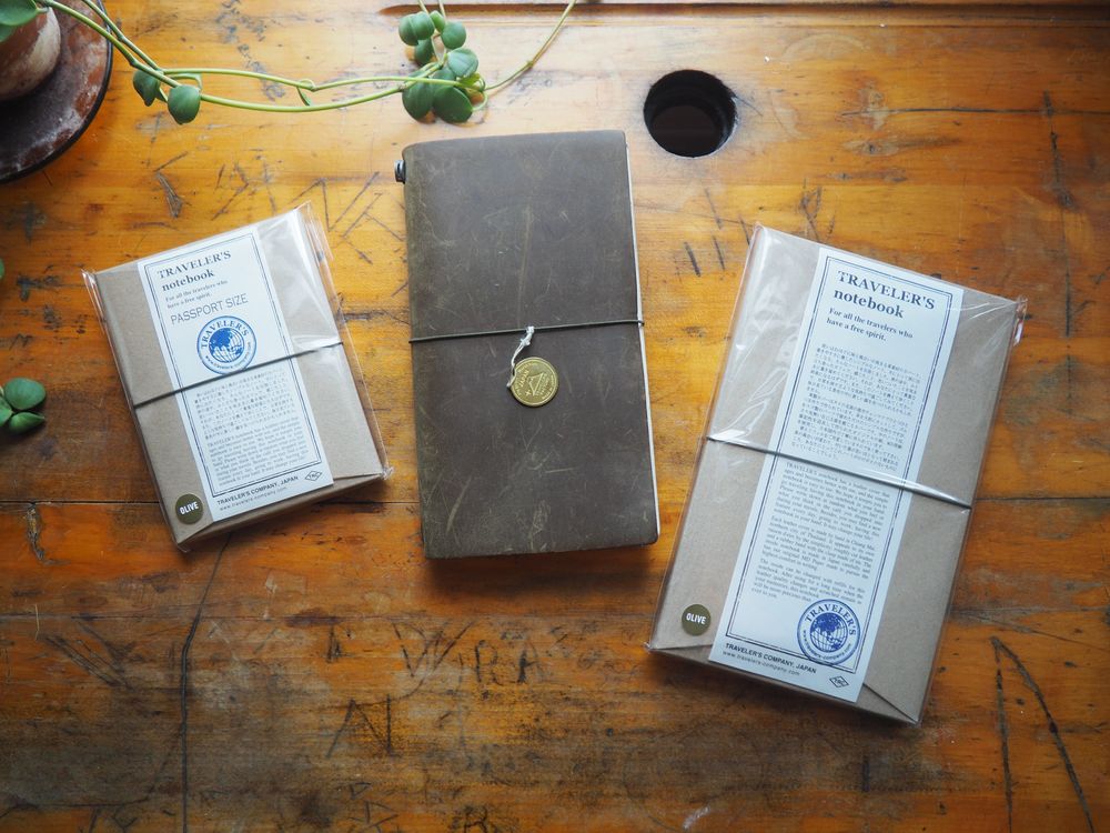 Traveler's Notebook Regular Size - Olive Leather - Image 3