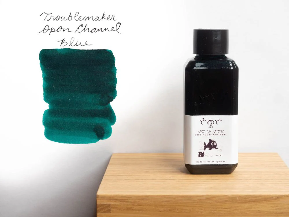 Troublemaker Inks - Fountain Pen Standard Ink (60mL) - Opon Channel Blue
