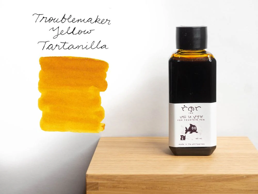 Troublemaker Inks - Fountain Pen Standard Ink (60mL) - Yellow Tartanilla