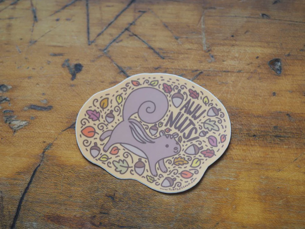 Turtle's Soup - Vinyl Sticker - Aww, Nuts!