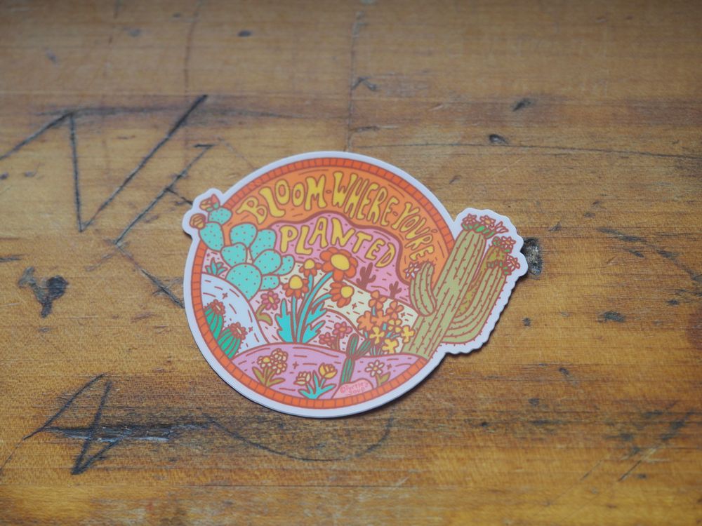 Turtle's Soup - Vinyl Sticker - Bloom Where You're Planted