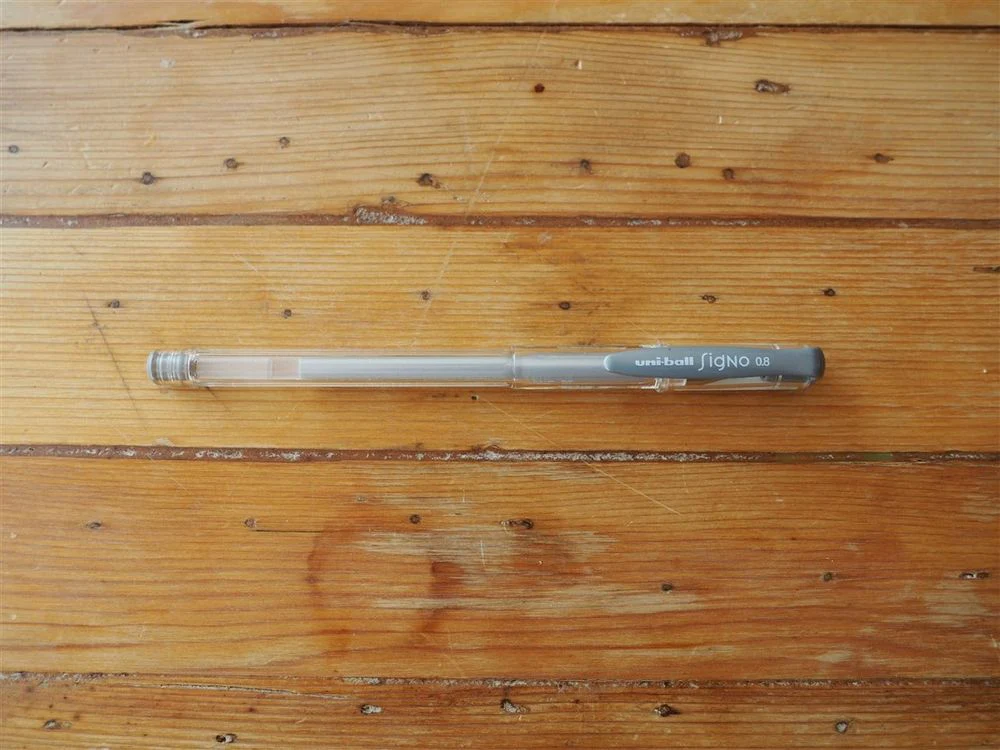 Uni-ball Signo UM-100 Gel Pen - Silver