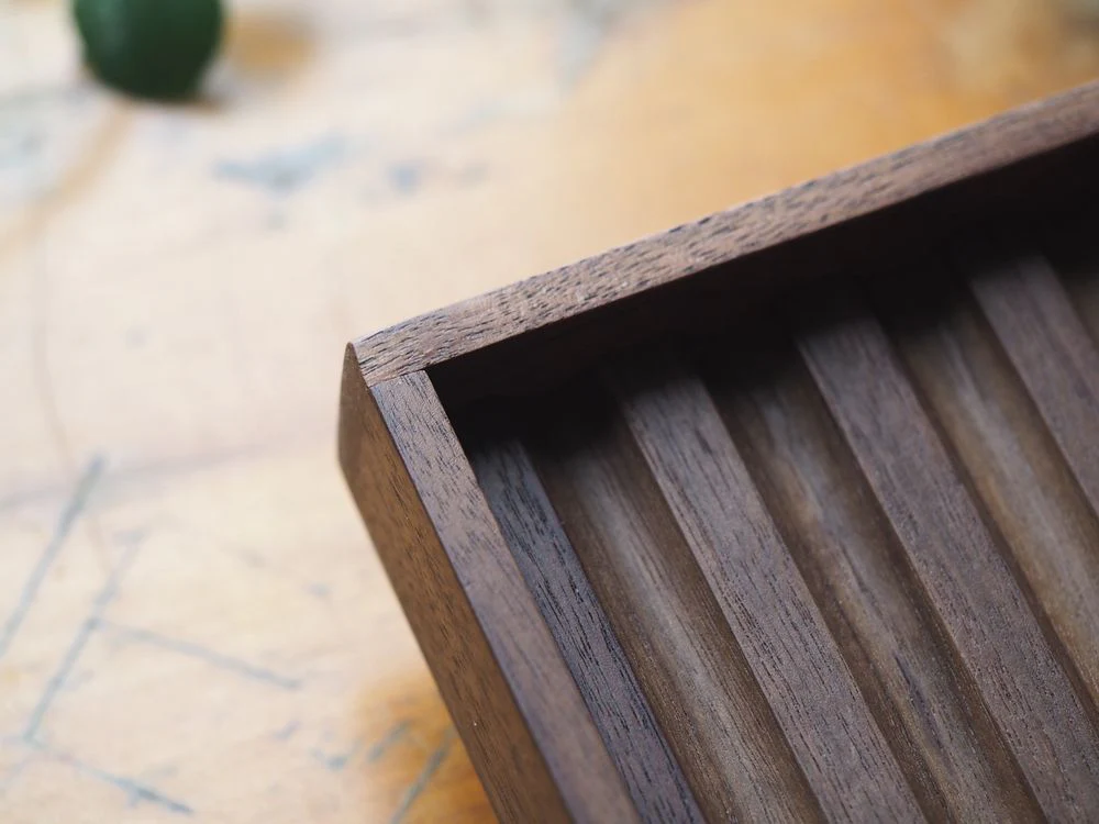 Wood Pen Tray - Walnut - 10 Slots - Image 3