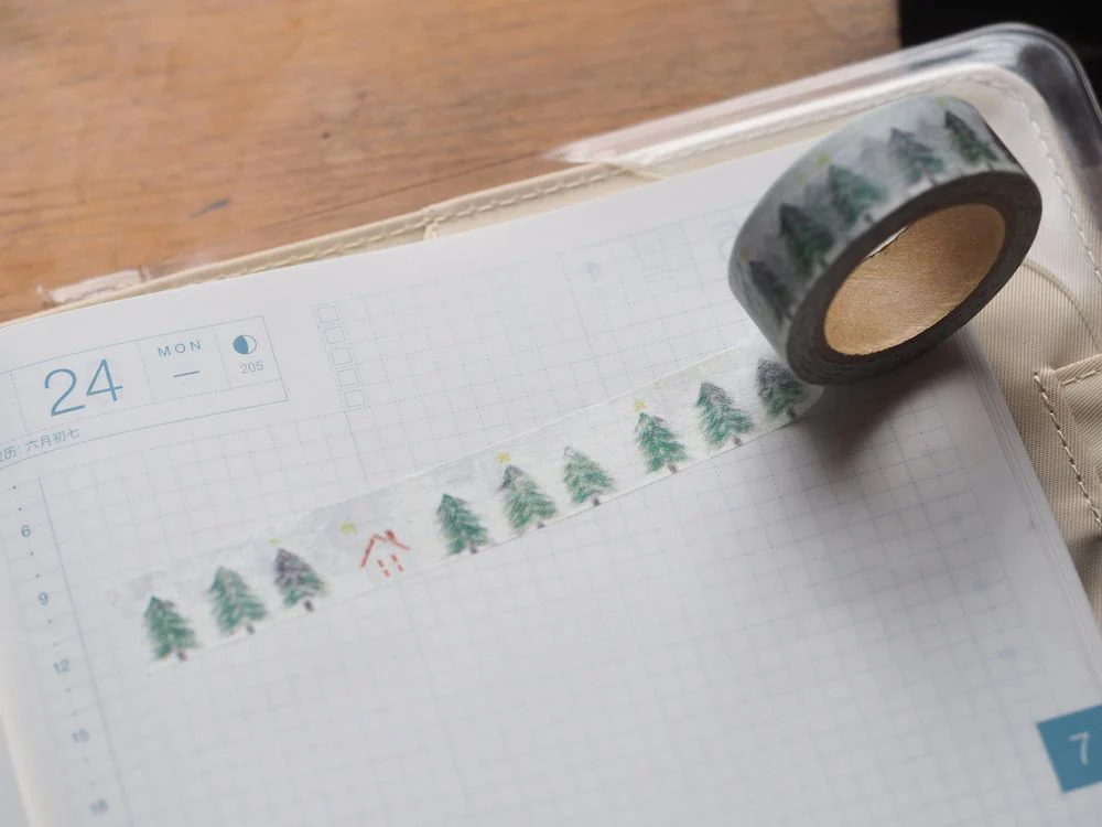 Yohaku Washi Tape - Hoshifuru Yoruni (Y-095)
