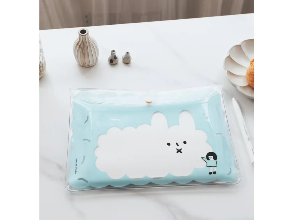Yohand Studio - Stationery Bag - Large - Transparent Dog Cloud