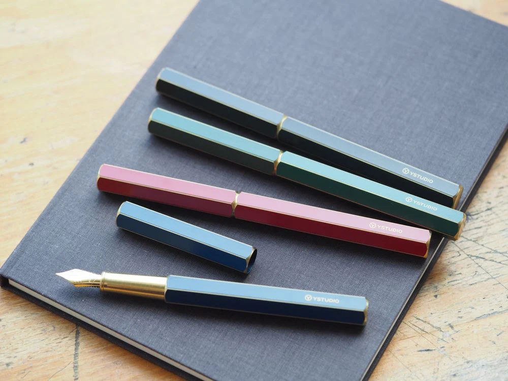 YSTUDIO Classic Revolve Fountain Pen - Blue - Image 4