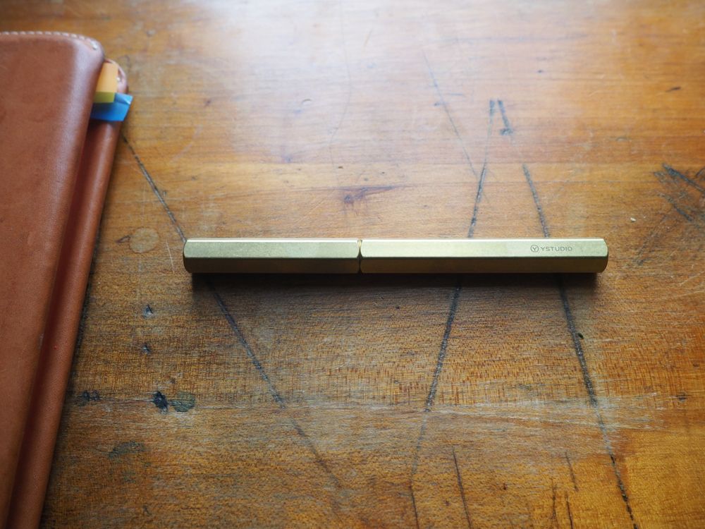 YSTUDIO Classic Revolve Fountain Pen - Brass - Image 2