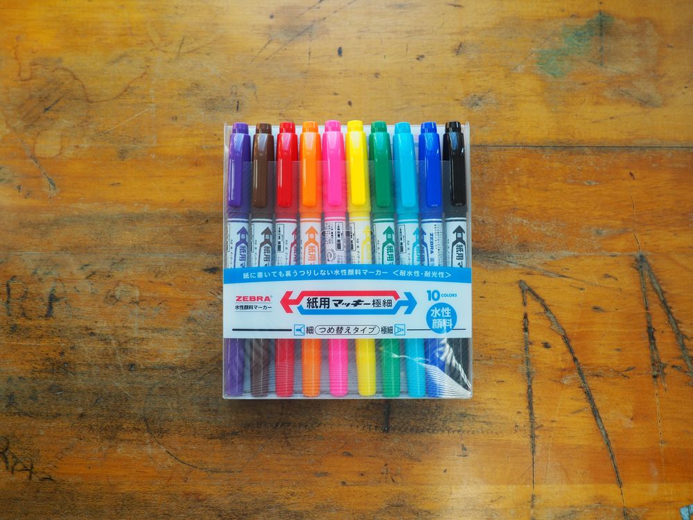 Zebra Dual Tip Extra Fine Markers (Pack of 10)