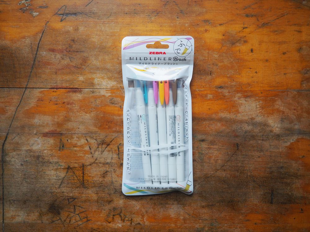 Zebra Mildliner Brush Set - Mild Colors Set 2 (Pack of 5)