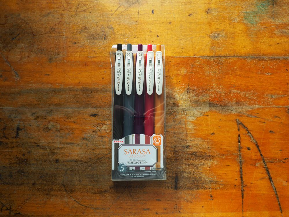 Zebra Vintage Gel Pen Set 2 - 0.5mm (Pack of 5)