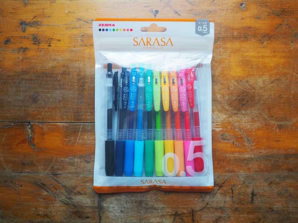 Zebra Sarasa Ballpoint Pen Set - 0.5mm (Pack of 10)