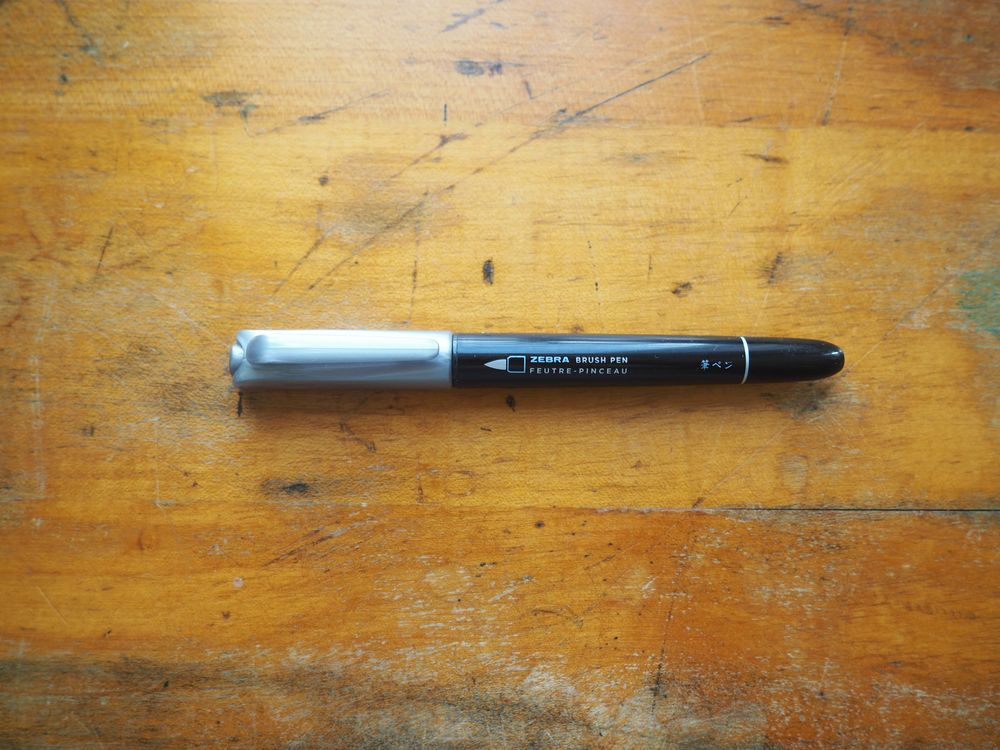 Zebra Zensations Metallic Brush Pen - Medium - Silver